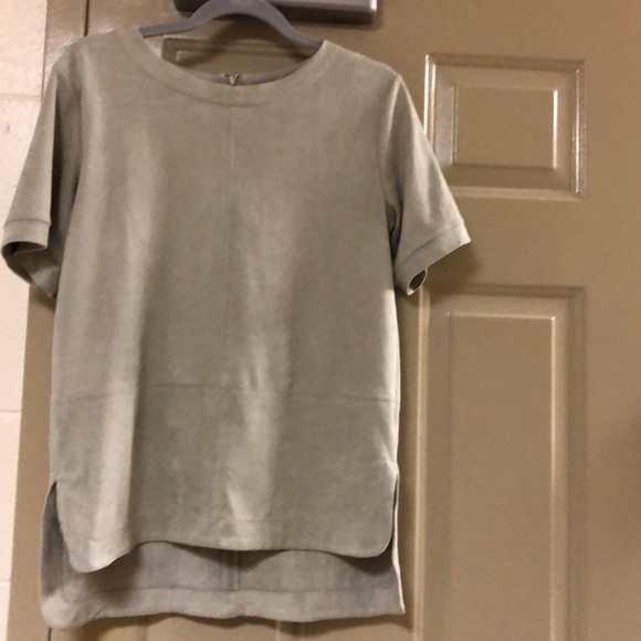 Gray suede top - Picture 1 of 5